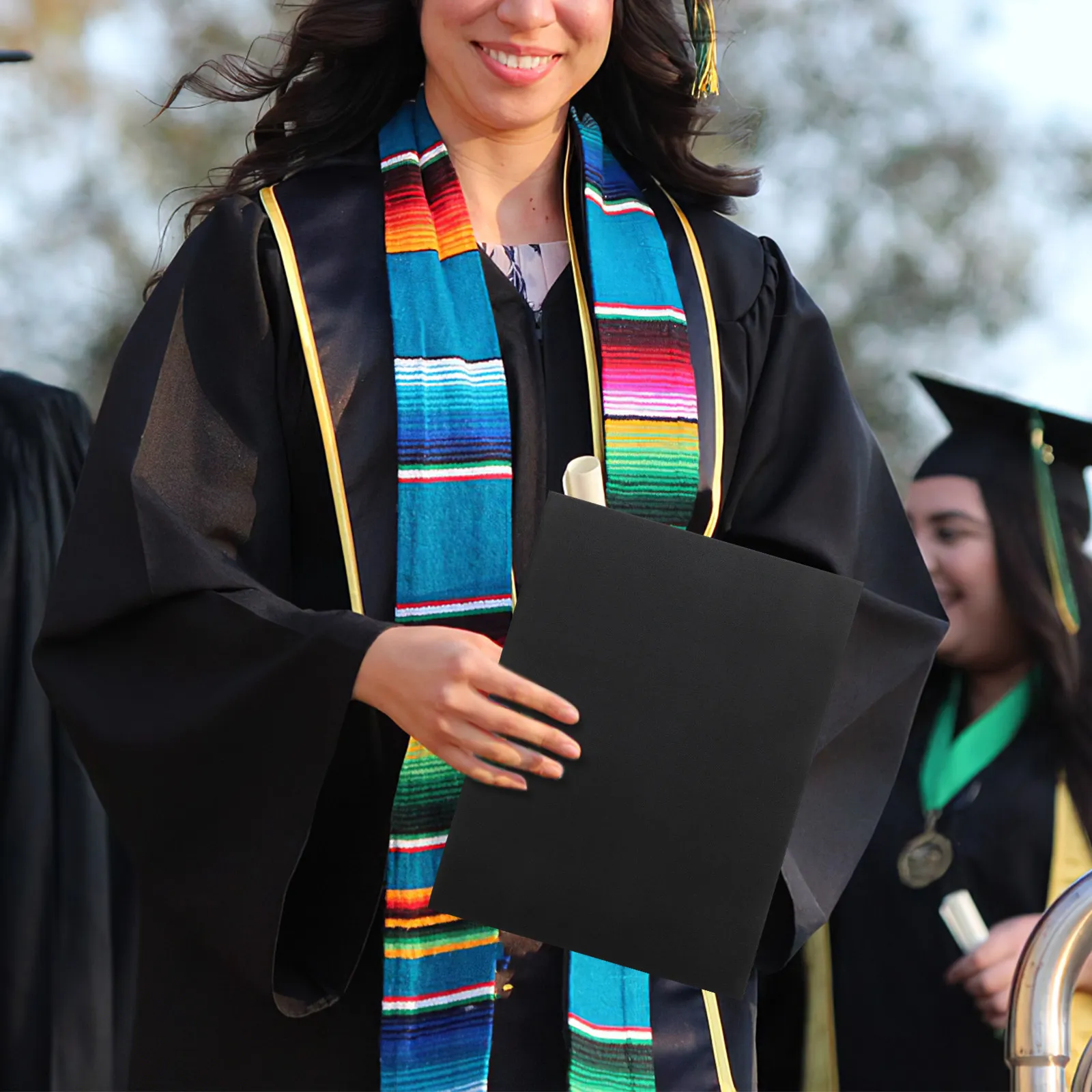 

Graduation Certificate Holder Horizontal Blank Paper Diploma Cover Protects Certificates from Bending Damage Suitable for Awards