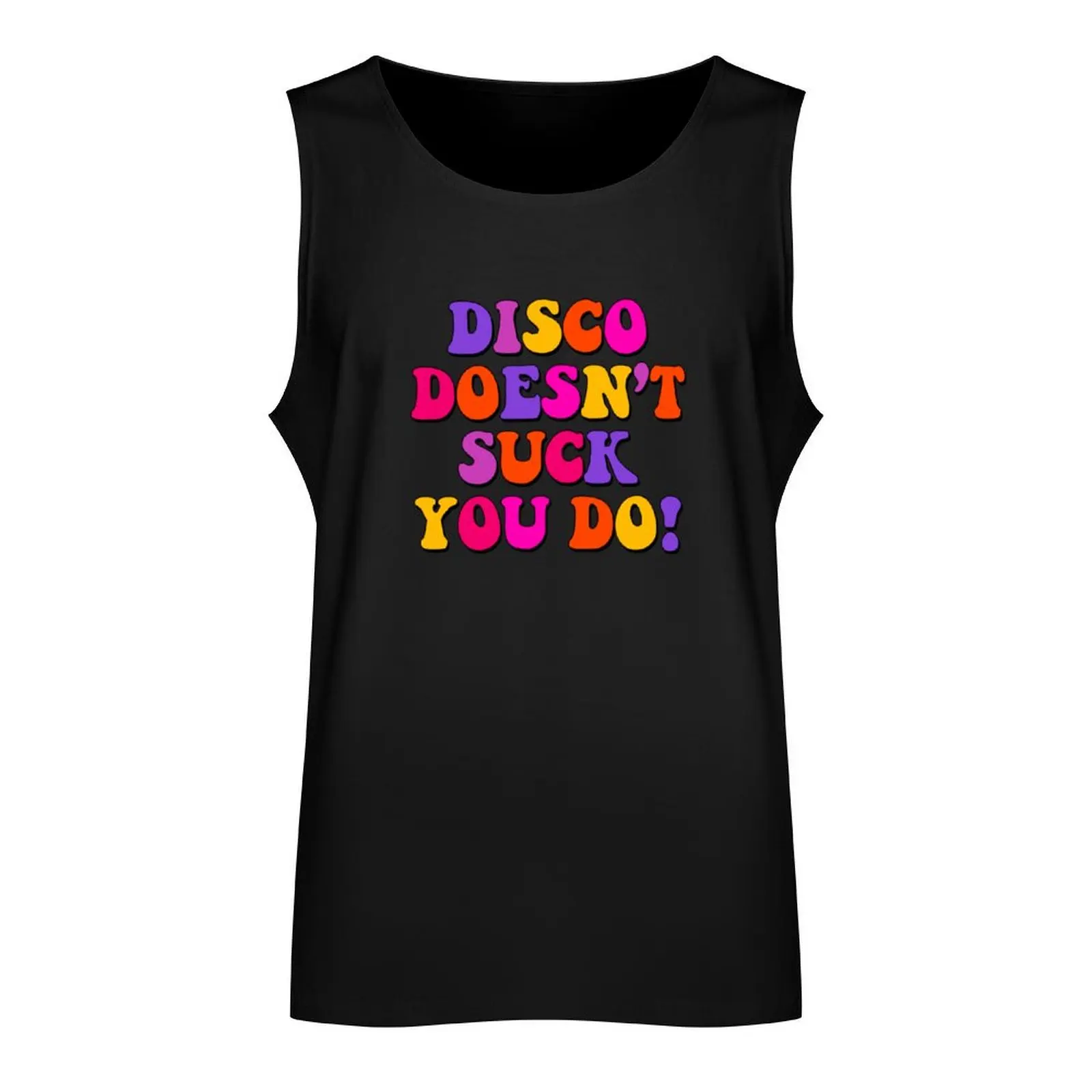 DISCO DOESN'T SUCK YOU DO!! Tank Top Vests mens designer clothes t-shirts for Men's gym