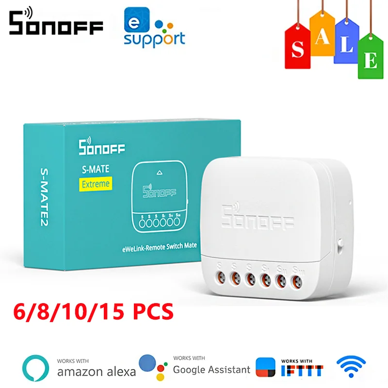 1-15PCS SONOFF S-MATE2 MINIR4 Smart Switch eWeLink-Remote Control Smart Home Extreme Switch Work With Alexa Google Home IFTTT