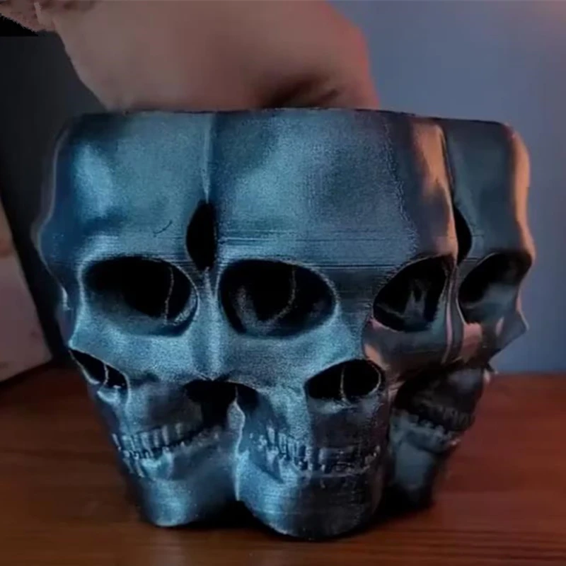 Terror Polyface Skull Planter Succulent Plant Flower Pot Container With Drain Holes Flowerpot Figure Garden Decor