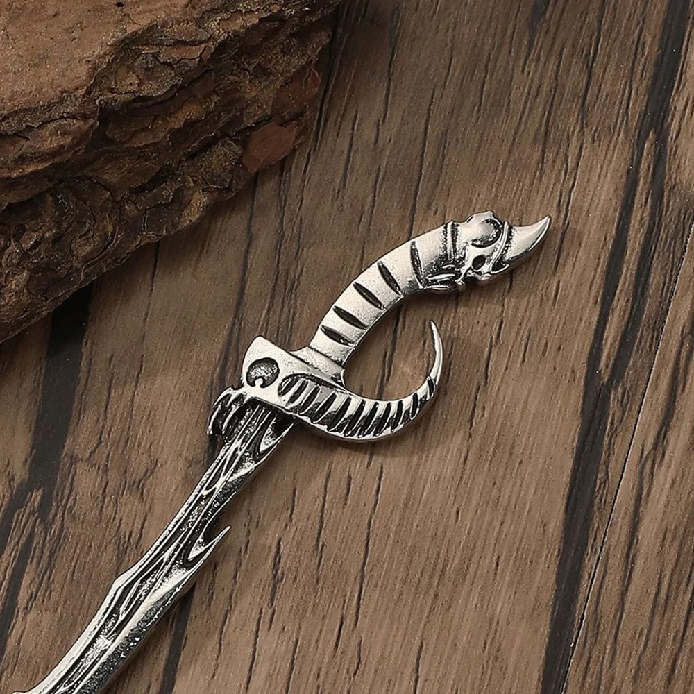 جديد النمط الصيني أزياء ريترو فايكنغ السيف المرأة سبيكة أزياء مشبك شعر هالوين القوطية النرويجية عطلة حزب أغطية الرأس #5