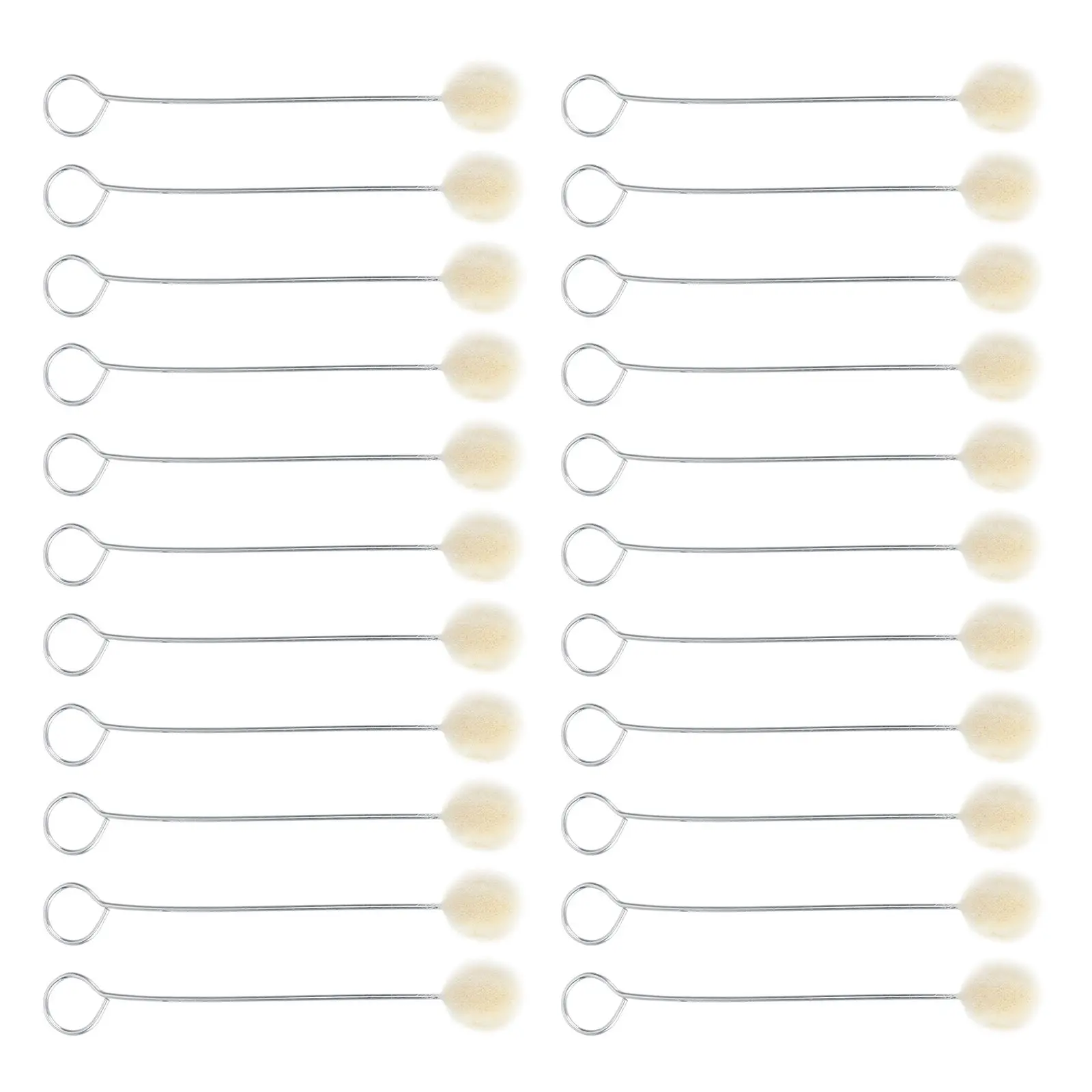 

60 Pcs Wool Daubers Ball Brush Dye Tool Handle Decorating Tools Applicator
