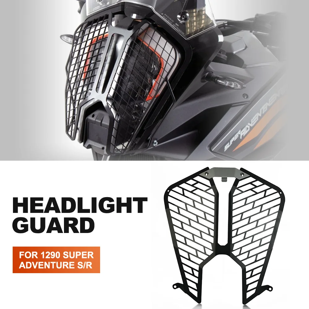 

For 1290 Super Adventure 2022 2021 Motorcycle Front Headlight Grille Guard Cover Protector Decorative headlamp Net 1290 ADV S R