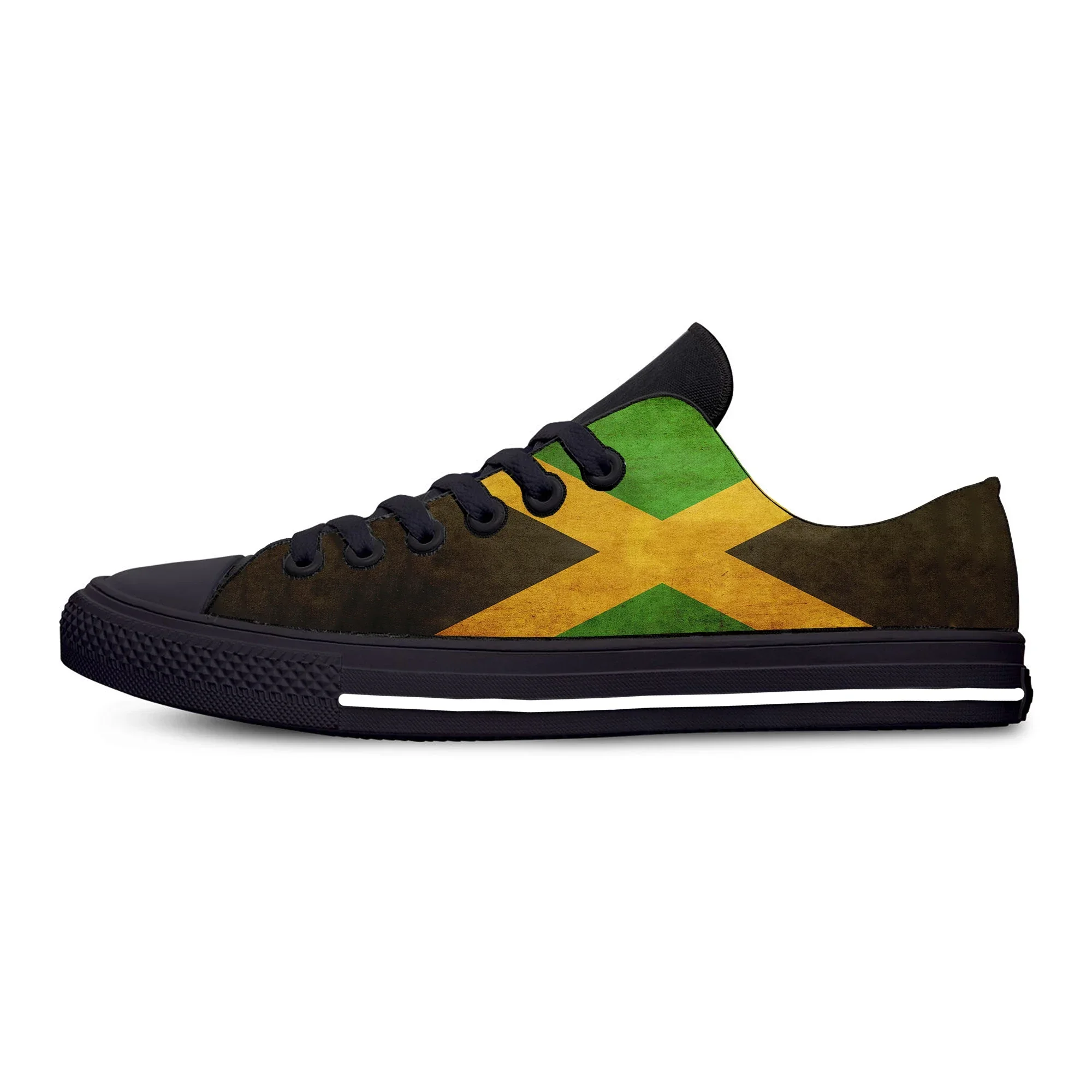 Jamaica Jamaican Flag Patriotic Cool Funny Fashion Casual Shoes Low Top Lightweight Board Shoes Breathable Men Women Sneakers