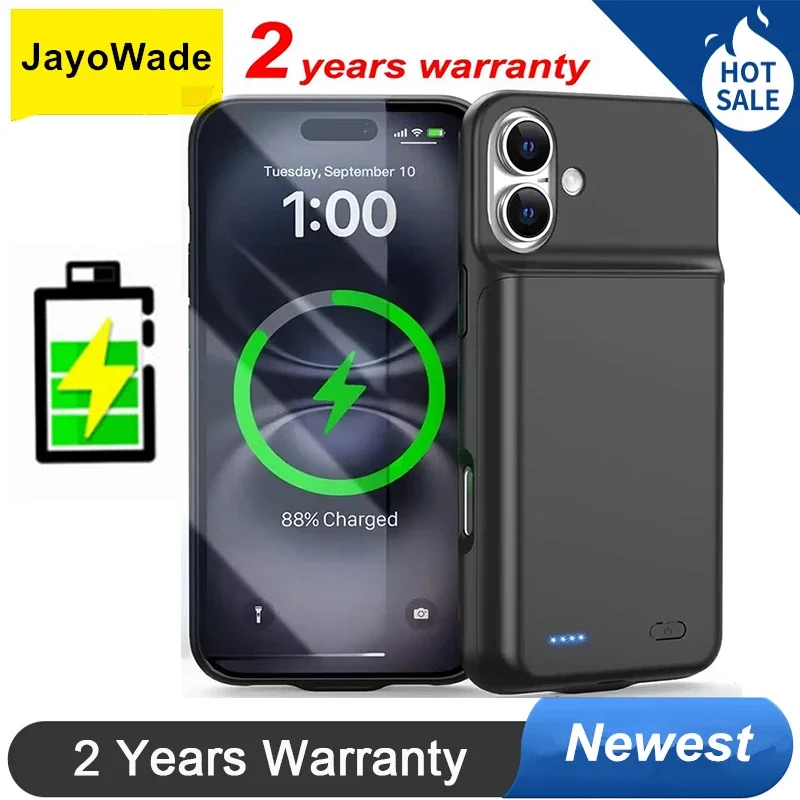 

10000mAh Slim Battery Charger Case for IPhone 16 Charging Cover Extended Battery Portable Power Bank for IPhone 16 Power Cases