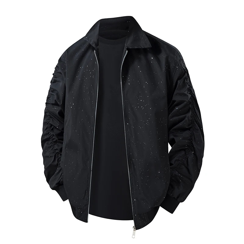 

Casual Basics Men's Jacket New Loose Men's Solid Color Zipper Jacket Fashionable Versatile Outdoor Business Brand Men's Jackets