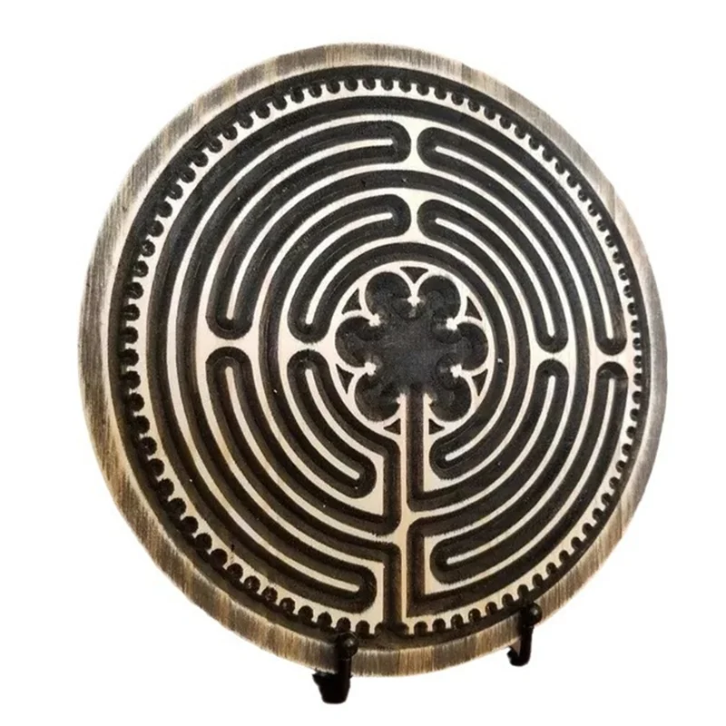 Classy-1 PCS Labirinti Labirinti in legno Strumento di consapevolezza in legno e decorazione dell'altare come mostrato per la meditazione e la preghiera, M