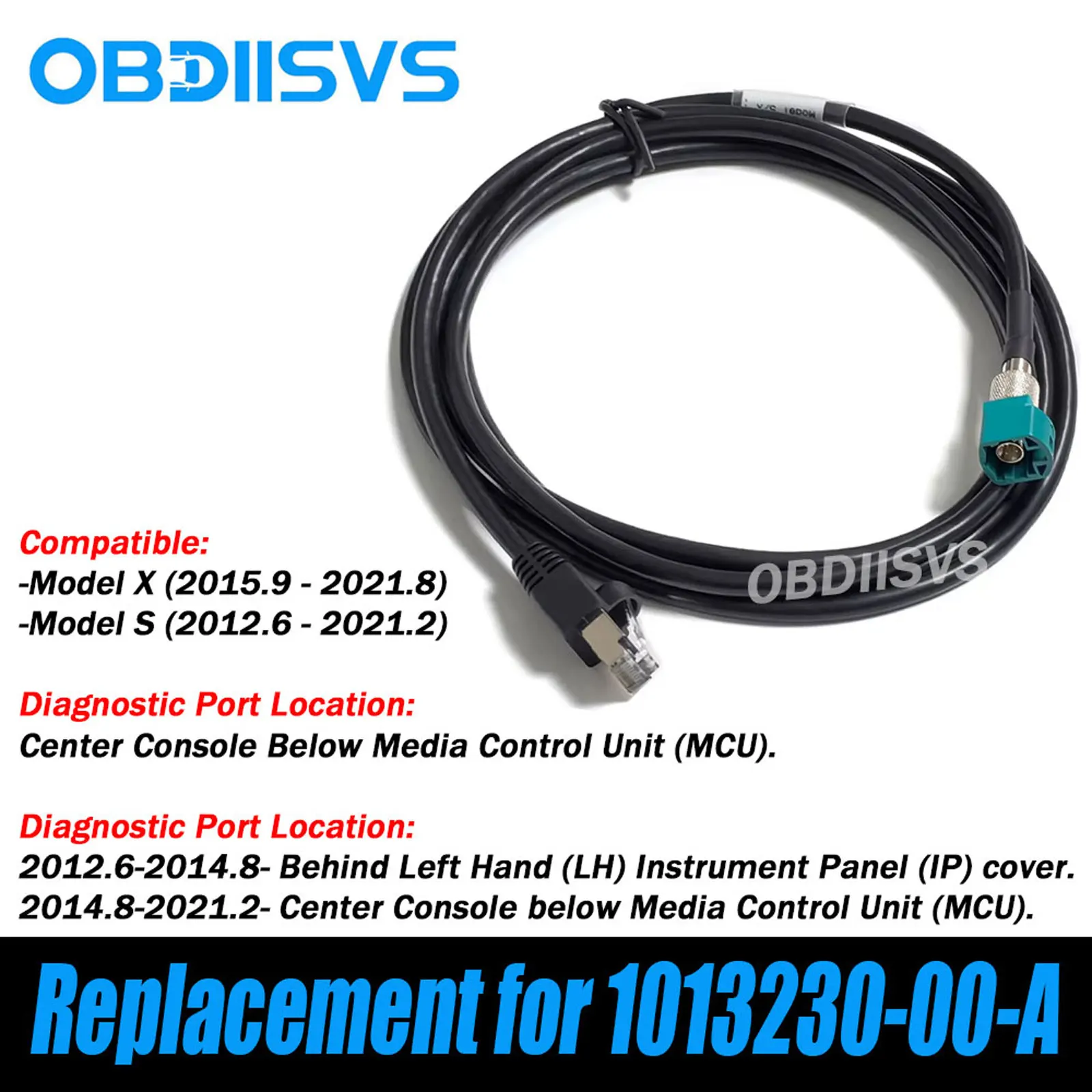 Ethernet-Kabel für Tesla Model S/X RJ45 USB LAN Diagnosegerät für LAUNCH/Autel Diagnose-Servicekabel für Tesla Model 3/Y – Detail 2