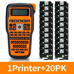 Máquina de etiquetado portátil con cintas de etiquetas 231, Compatible con Ptouch Label Maker PTH110 203dip, 20 mm/s, para exteriores