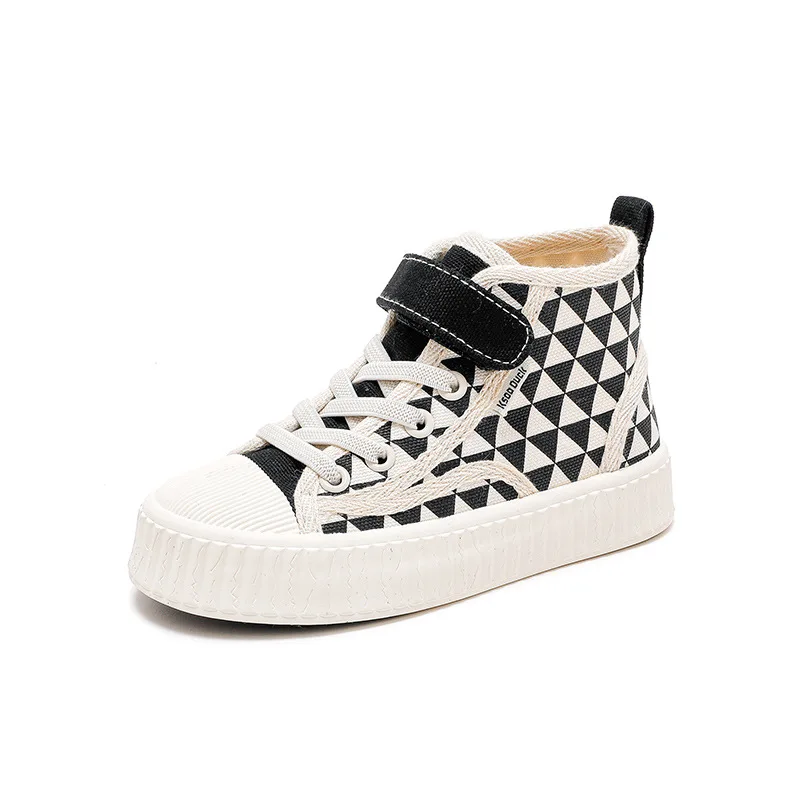 

Autumn Kids High Top Canvas Shoes Fashion Outdoor Non-slip Childrens Casual Shoes School Hiking Luxury Boy Sport Shoe Size 20-37