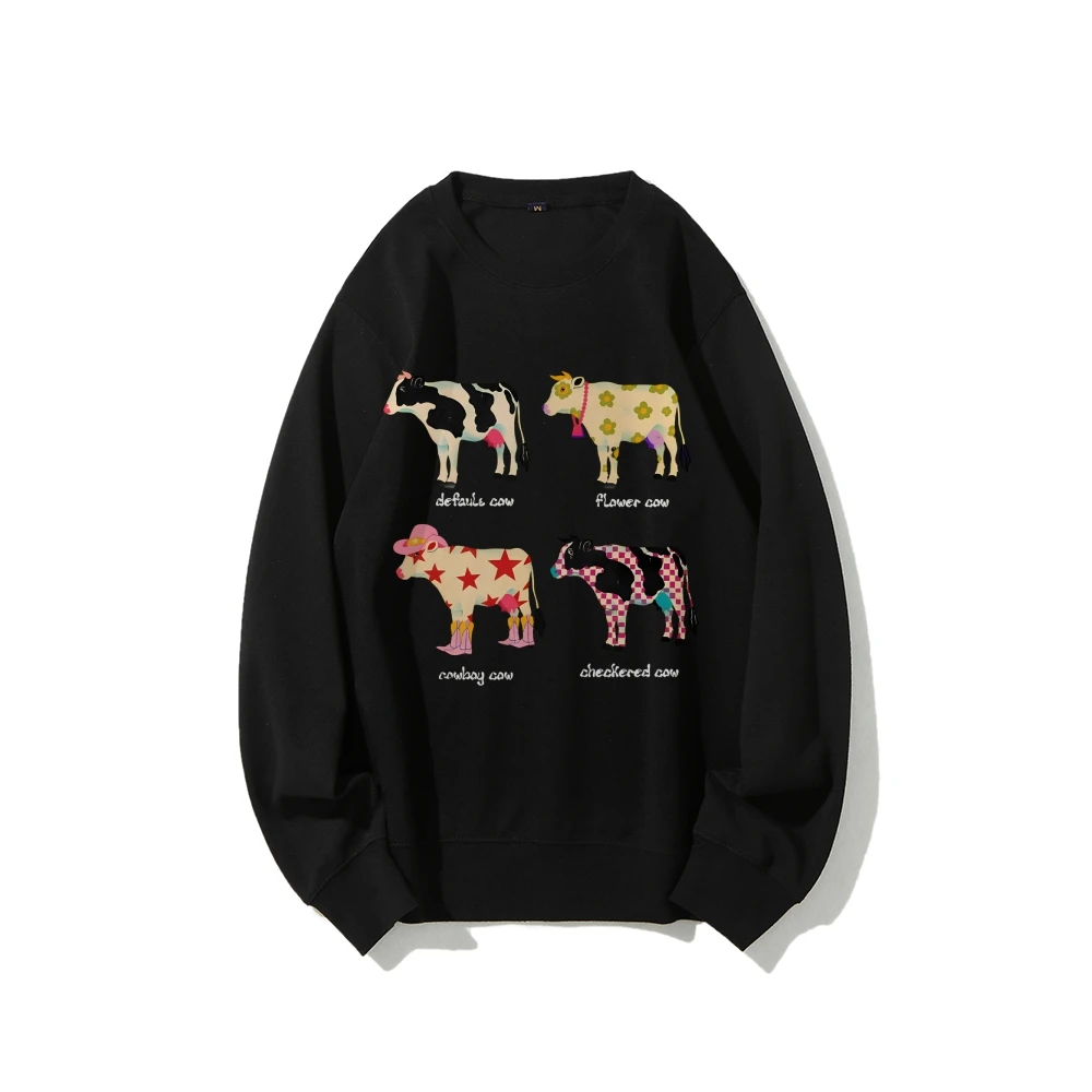 

Unisex Dairy Cattle Printing Sweatshirt Oversized Multi Breed Cattle Animal Printing Animal Breeder Printing Workwear Hoodie