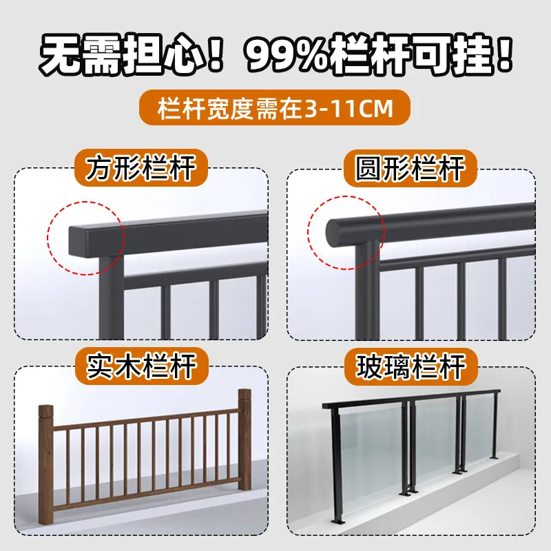Balcony railing casual small bar small apartment solid wood creative hanging computer table foldable balcony bar hanging table