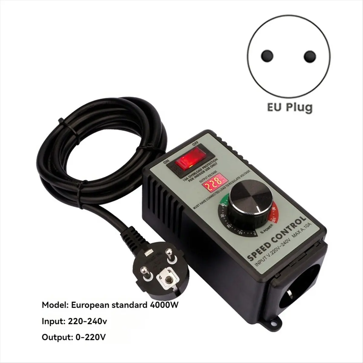 M85K 4000W Variable Voltage Regulator Grinders Controller - Speed Controller Frequency Converter EU PLUG