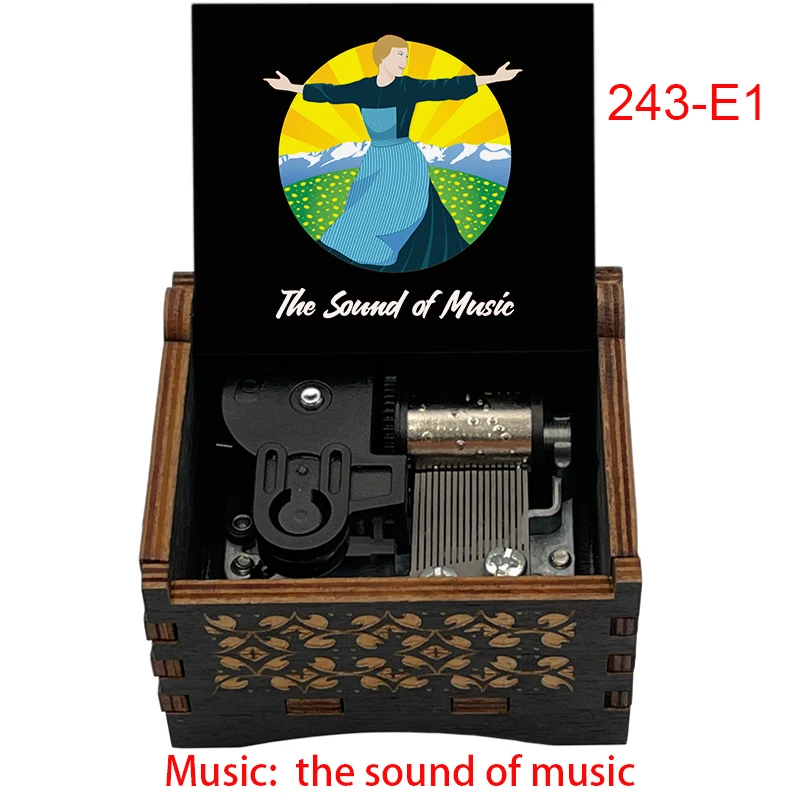 Do Re Mi My Favorite Things Wooden Wind Up Music Box صوت الموسيقى موضوع الأغنية الموسيقية هدية للطلاب المعلمين الهدايا #2
