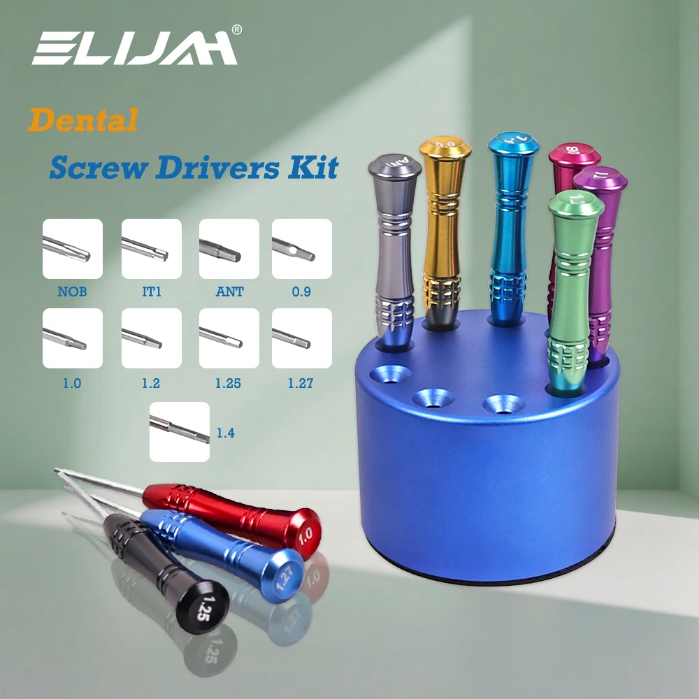 

ELIJAH Dental Implant Screwdriver Stainless Steel Screwdriver Dental Instruments Micro Screwdriver Set Dentist Instrument Tools