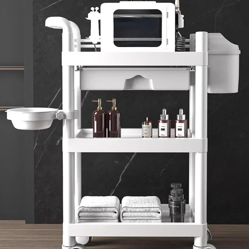 Hot SalesSpecial Trolley Skin Management Mobile Hand Push Shelf Plastic Nursing Instrument Hand Push Tool Cart