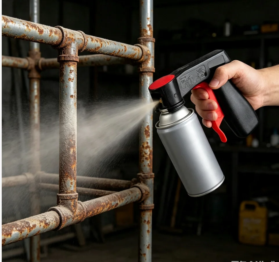 Spray Paint Gun Adapter-Ergonomic Handheld Tool for Cars, Wheels, Rims, DIY & Signage with Aerosol Cans