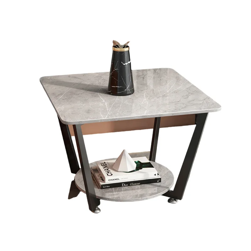 

Sofa side table light luxury Italian tea table living room modern creative coffee table corner balcony small round