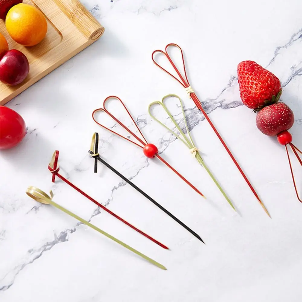 New Bamboo Toothpick Picks Sticks 100Pcs/bag Eco-friendly Skewer Sticks Picks Cocktail Decorative Bamboo Cocktail