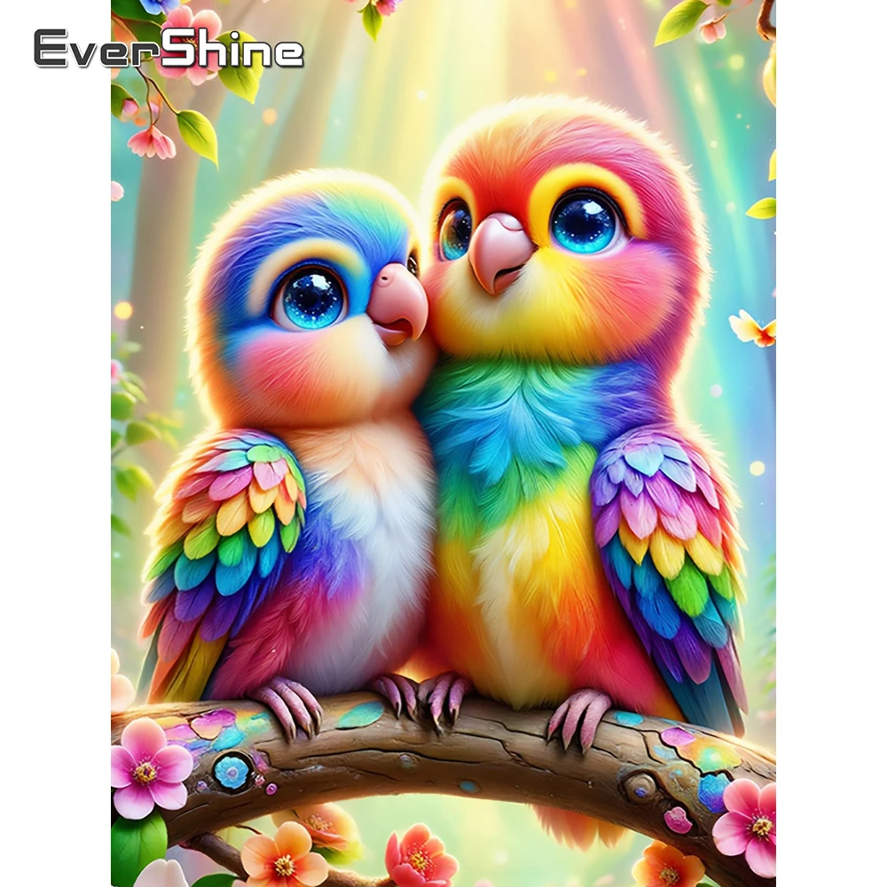 Evershine Diamant Mosaik Vogel voller Bohrer Quadrat Malerei Tier Bild Strass Kunst Stickerei Blume neue Ankunft Home Decor