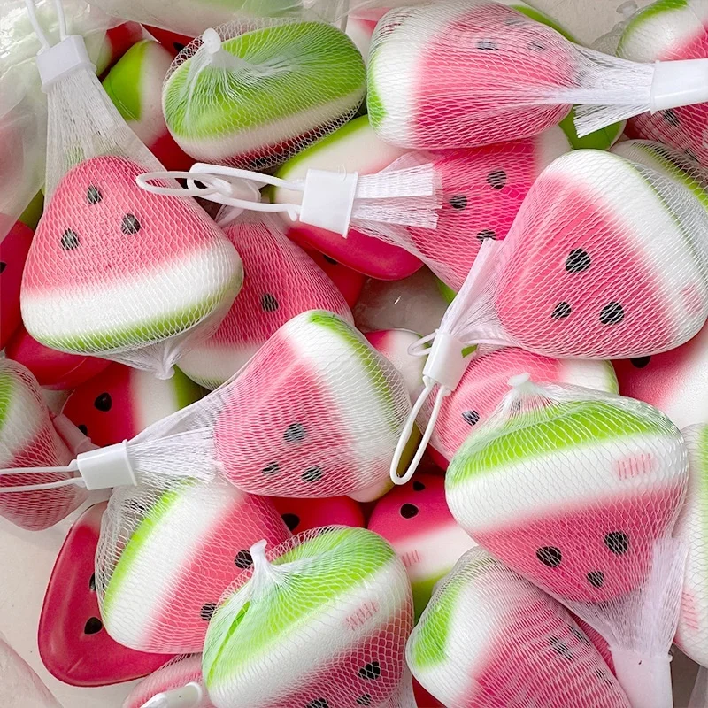 1/3/5 Stück Niedliche Wassermelonen-Quetschspielzeuge, langsam aufsteigend, weiches Stressabbau-Spielzeug, Kawaii-Frucht-Sensorik-Fidget-Spielzeuge für Kinder und Erwachsene – Detail 5