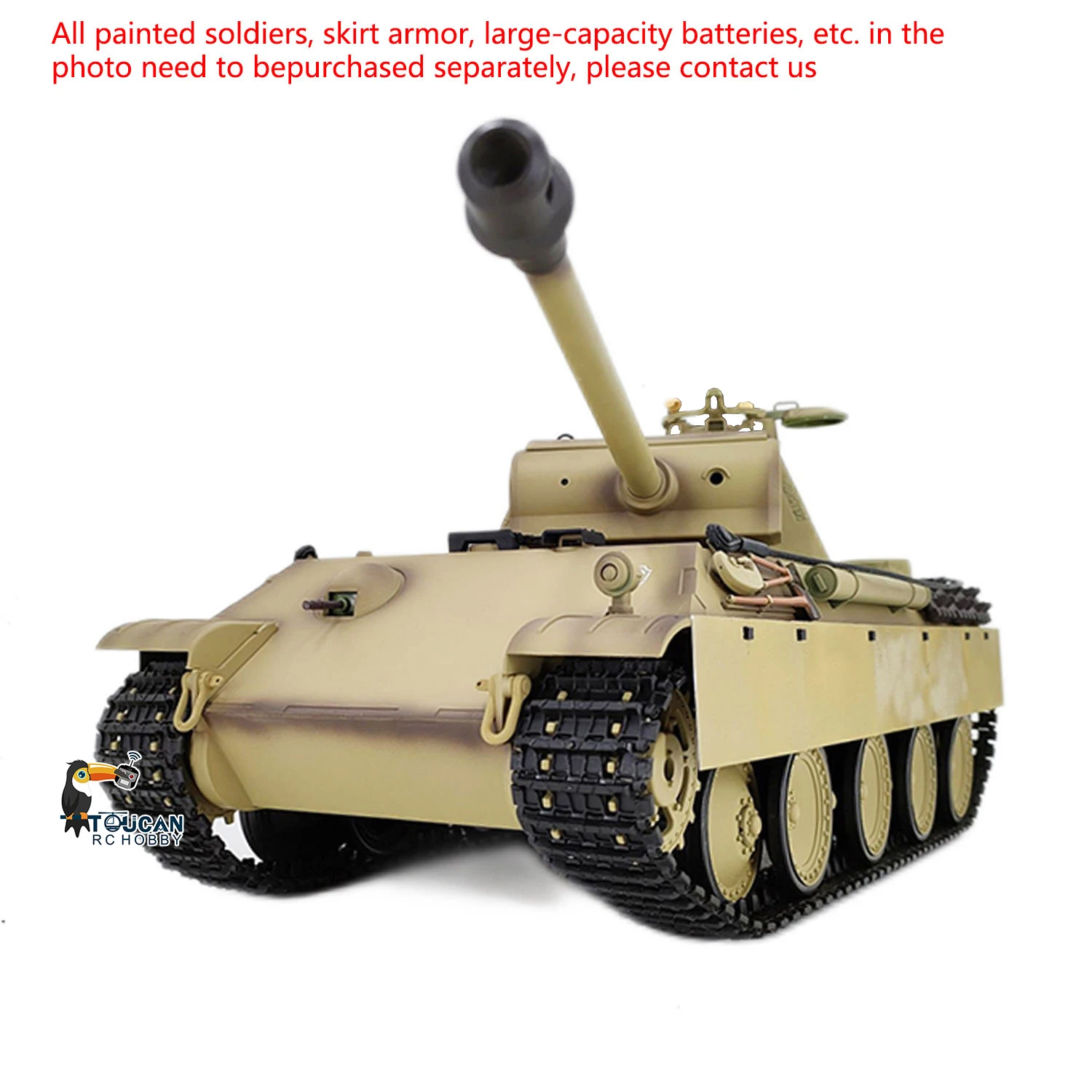 Henglong RTR 1/16 7.0 RC Tank Panther G 3879 Steel Gearbox BB IR Sound Smoking 2.4G Radio 1800MAH Battery 320 Degree - view 5