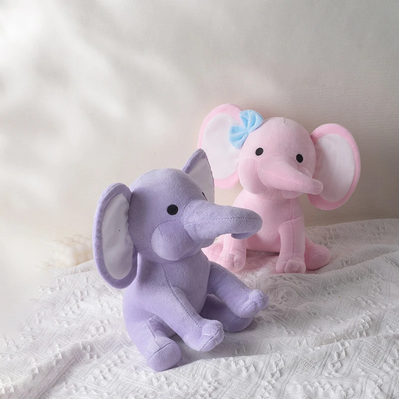 25cm/9,84 Zoll Weicher Elefanten-Plüsch - Niedliches Flauschiges Buntes Plüschtier (Verschiedene Farben: Rosa/Blau/Lila/Regenbogen) - Id – Detail 7