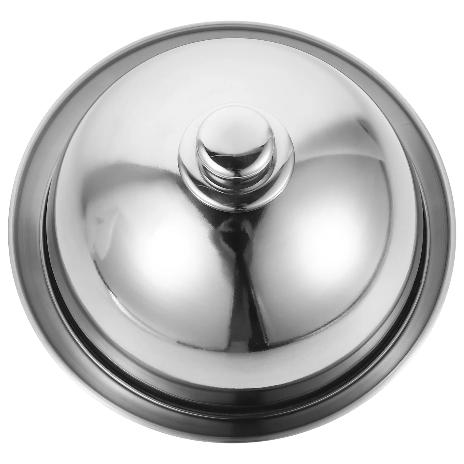 

2pcs Stainless Steel Food Dome Cover Metal Cloche For Serving Plates Buffet Trays Restaurant Home Use Dust Insect