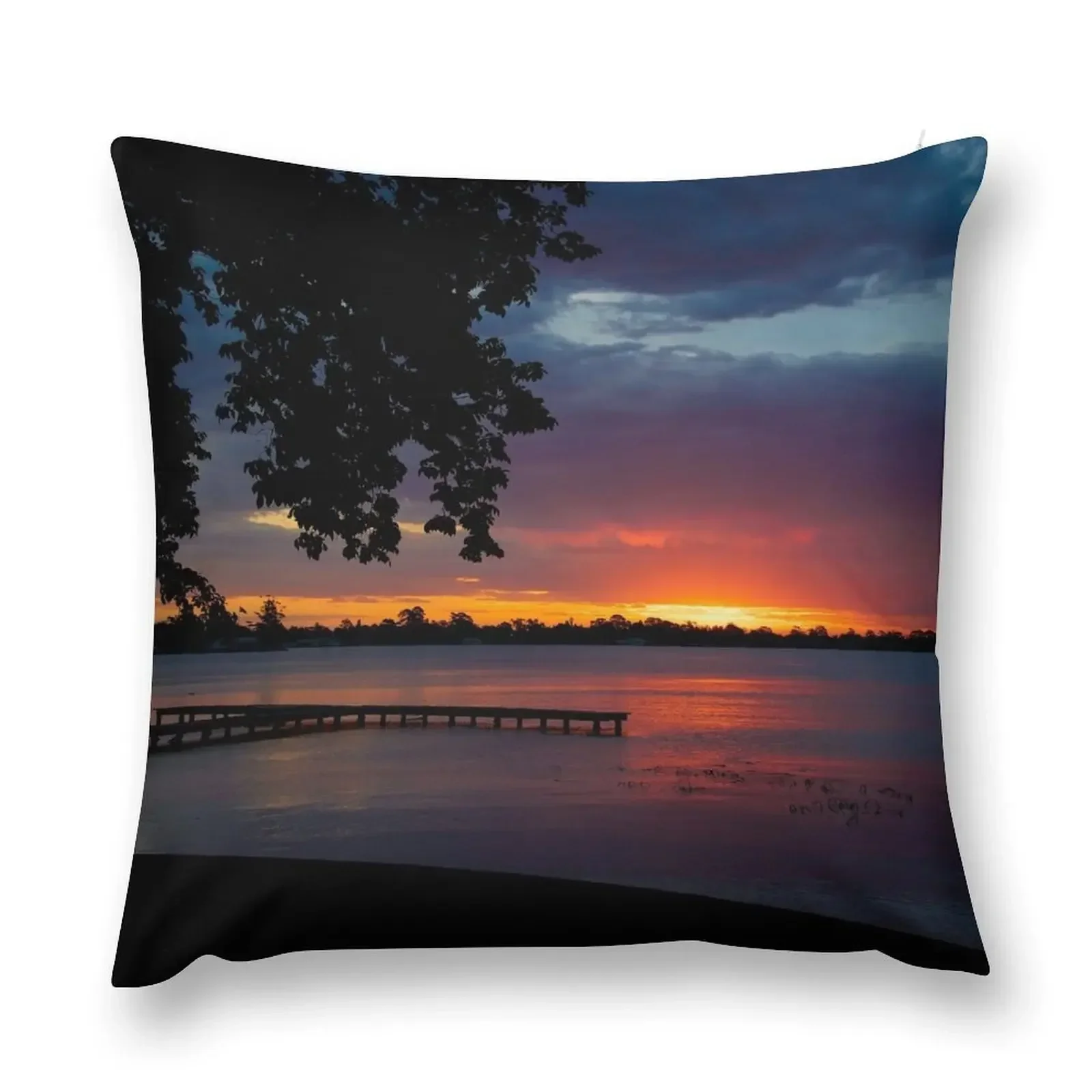 

Lake Sunset Throw Pillow Plaid Sofa Decorative Cushions ornamental pillows for living room pillow