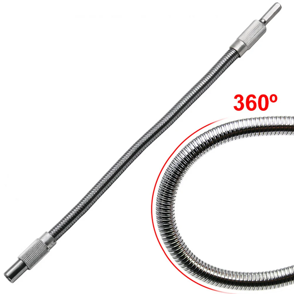 

2pcs 20Cm Metal Flexible Shaft Drill Bit Extension Tool Durable 1/4 Hex Connection For Electric Drill Rechargeable Driver