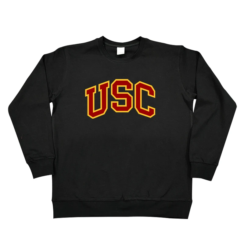

Тонкая толстовка-куртка USC Southern California в американском повседневном стиле с длинными рукавами и буквенным принтом для подростков