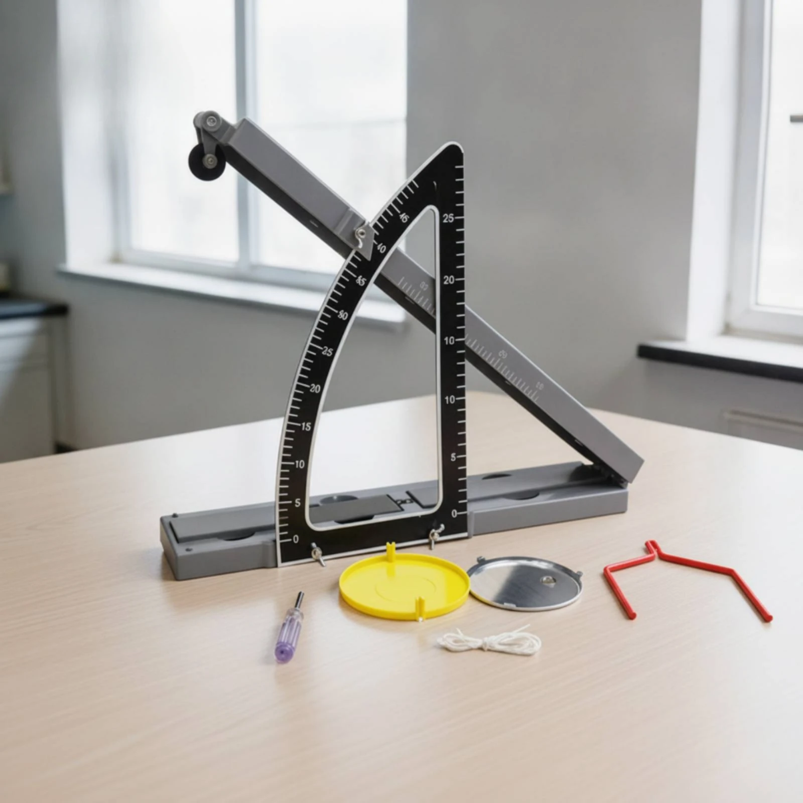 Inclined Plane with Pulley Adjustable Inclined Plane Physics Demonstration Set Easy-to-Read Simple Machines Teaching Tool Stem