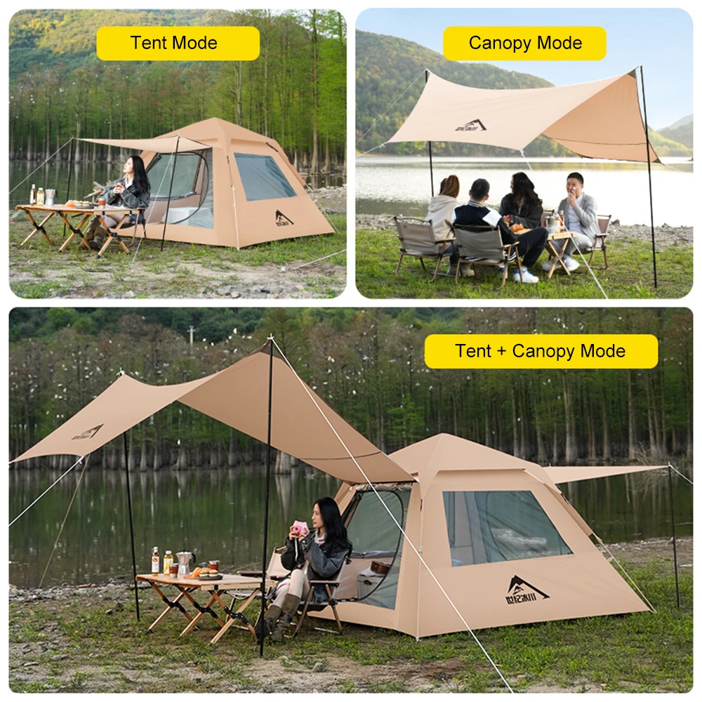

Outdoor Hiking Pop Up Tent Waterproof Oxford Cloth Automatic Set Up 2 In 1 Canopy Tent for Camping