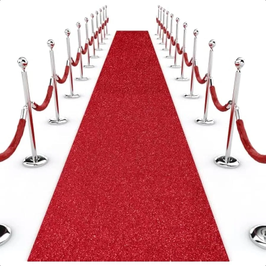 

Sequin Aisle Runner for Wedding Glitter Rug with Carpet Tape Sparkly Prom Outdoor Floor Birthday Carpet Runner for Ceremony Eve