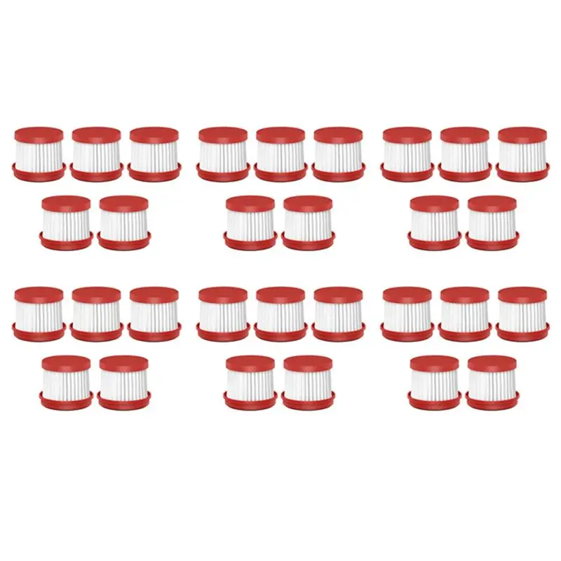 30Pcs Replacement HEPA Filters For Deerma Mite Removal Instrument Vacuum Cleaner CM1300/CM1900 Accessories A62X