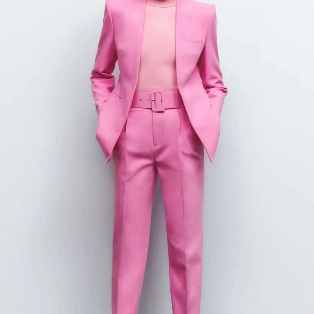 2024 autumn new women\'s clothing style fashionable and versatile slimming multi color suit set