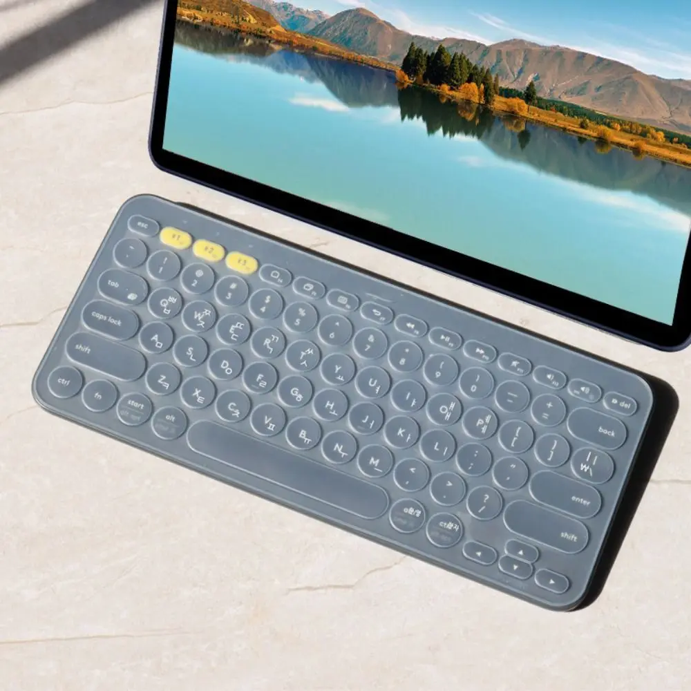 TPU Korean Keyboard Cover Transparent Wear-resistant Protective Skin Durable Waterproof for Logitech k380