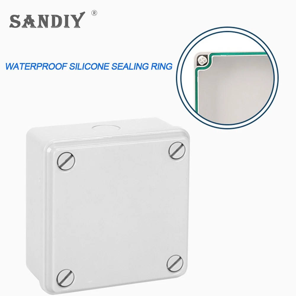 SANDIY Ip66 Weatherproof Outdoor Custom Abs Junction Box Single Control with Switch and Led 16a 220v Wall Socket Universal