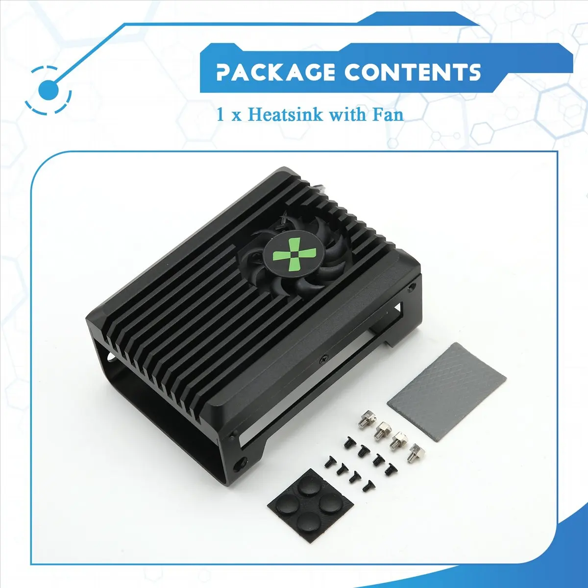 dtc5-for-x4-heatsink-with-fan-metal-heat-sink-easy-to-install-and-remove-supports-active-cooling