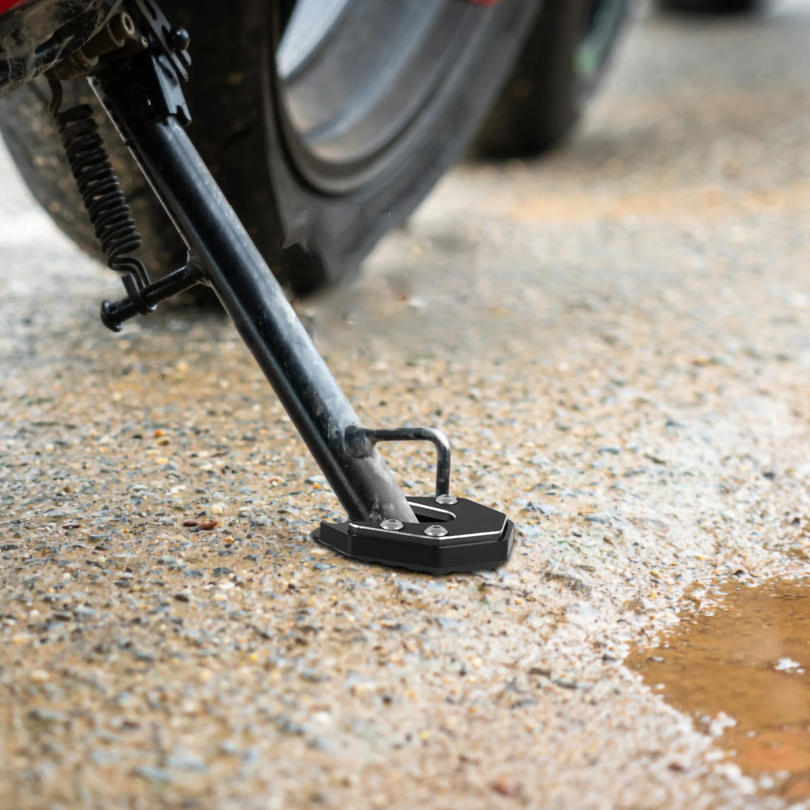 

Kickstand Pad Anti-Slip Wide Base Support Plate For Stability Durable Motorcycle Accessories Side Stand Pads Parking Stand