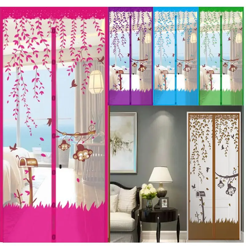 

Door Curtain Summer Magnetic Anti Mosquito Insect Fly Bug Curtains Net Magnets Automatic Closing Mesh Hands-free Door Screen