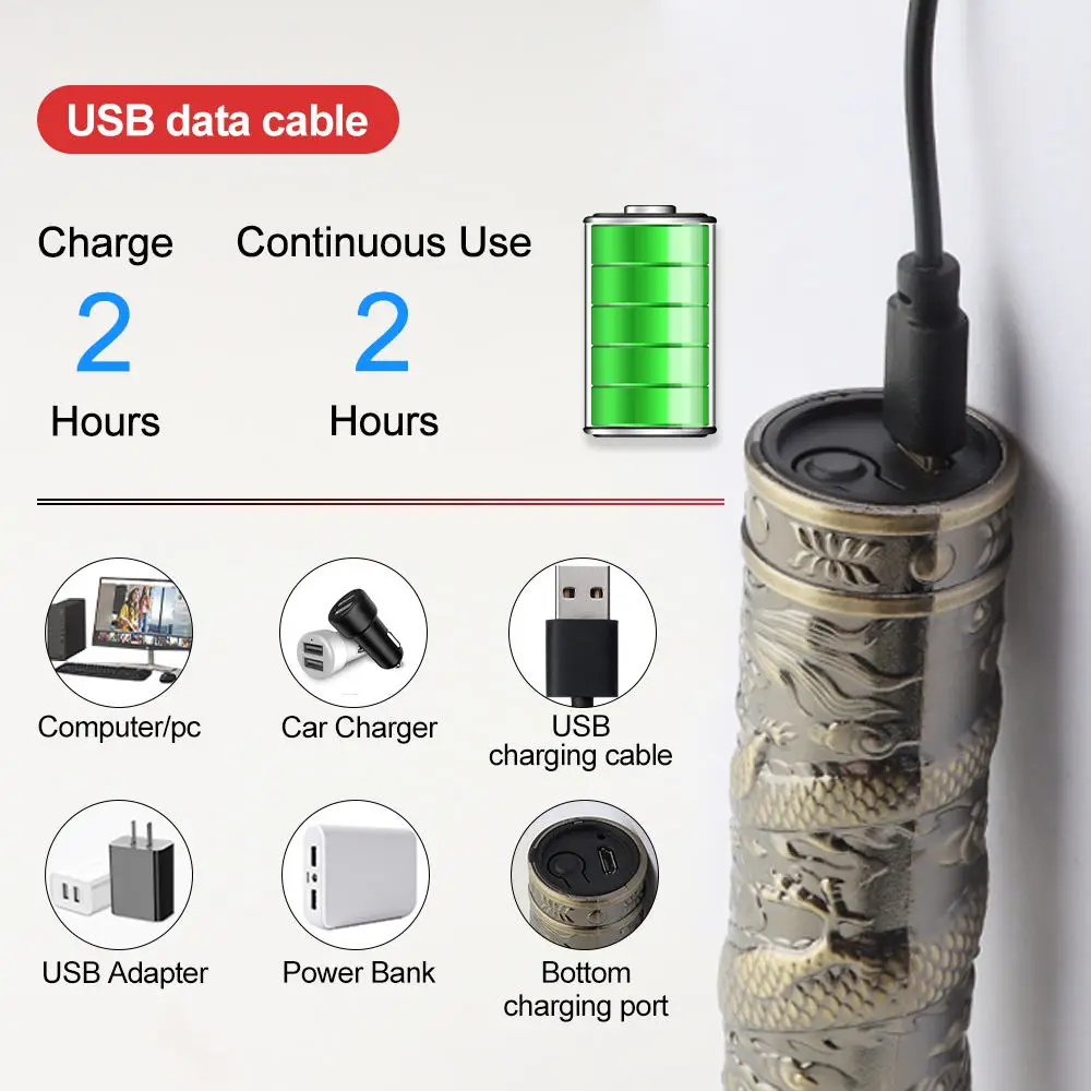 ตัดผมมีดโกนสําหรับผู้ชายชาร์จ Clipper เครื่องโกนหนวดผู้ใหญ่ไฟฟ้า Vintage Clipperrazor บ้าน USB ชาร์จร้านตัดผม Black Dragon