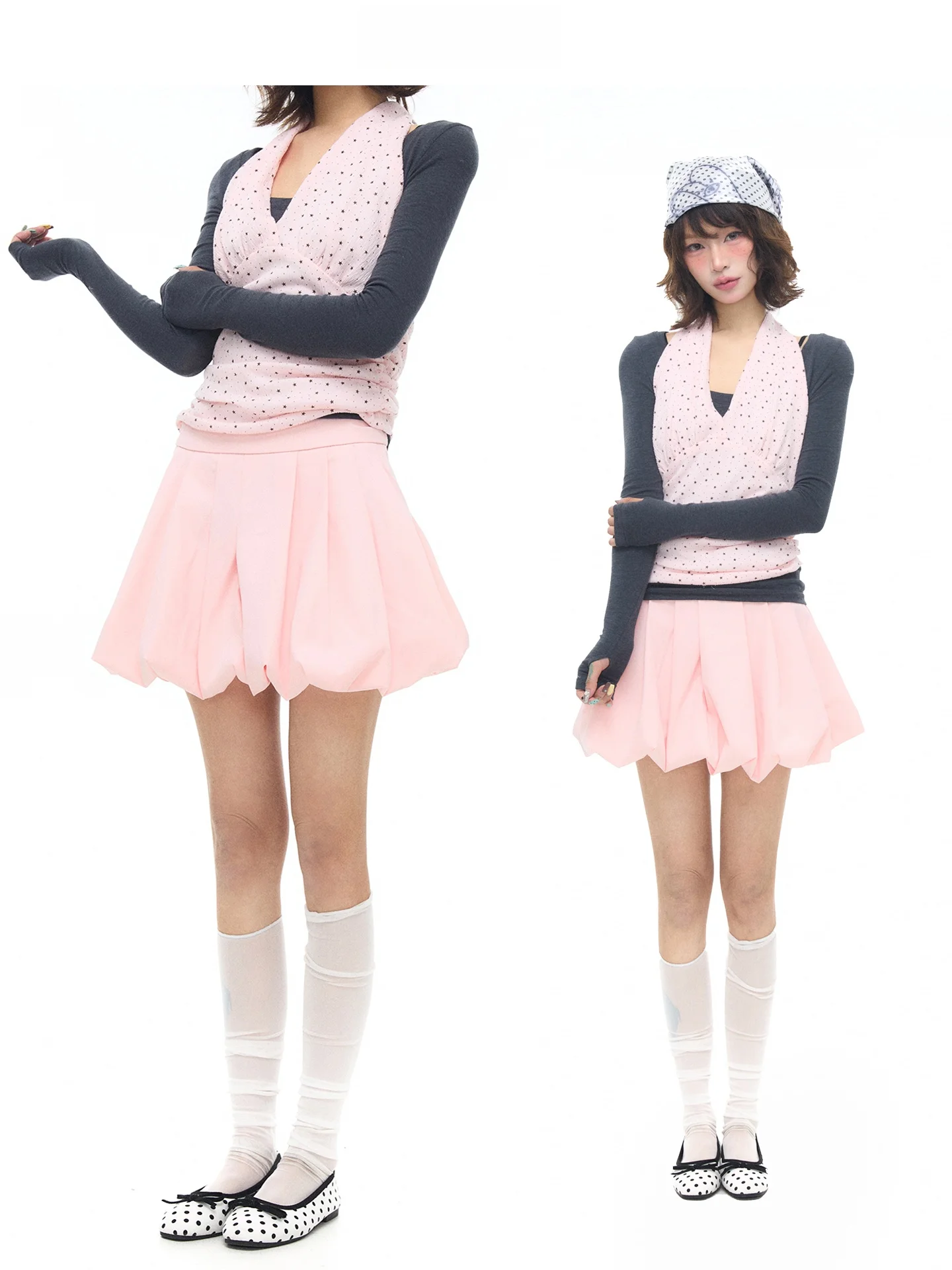 

Юбка женская A-силуэта ASTRSK в корейском стиле с оборками, уникальный дизайн, простая и элегантная, с высокой талией, с плиссировкой, длина макси