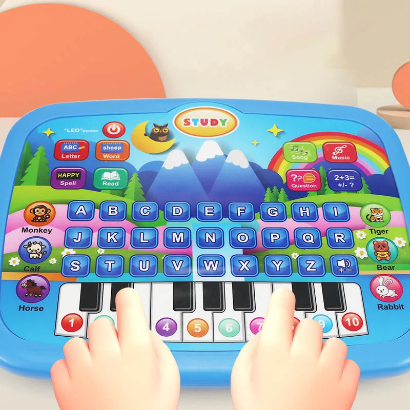 New Mini Simulation Tablet Computer Early Education Machine Toy Fun Electronic Organ Learning Machine Music Children Puzzle Toys