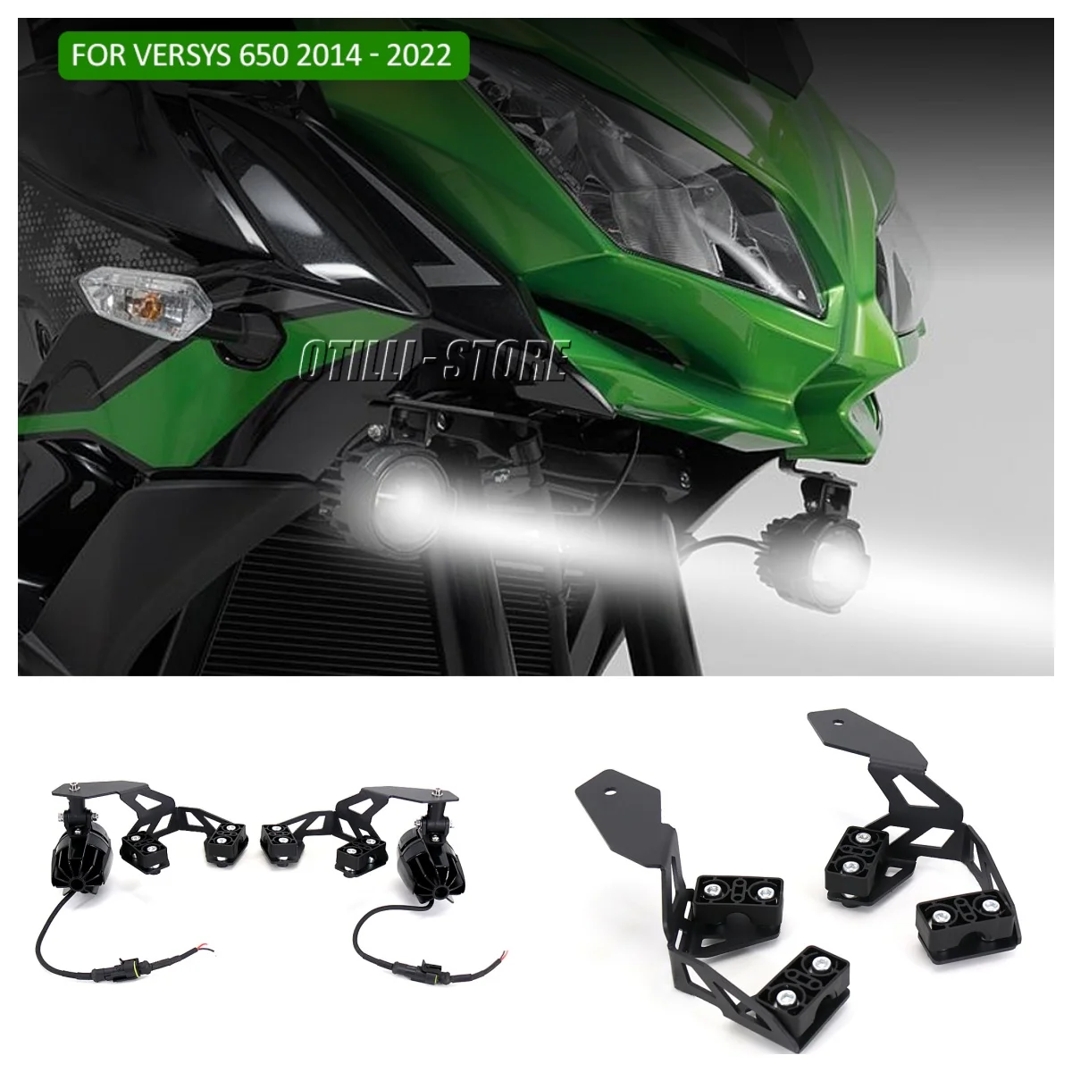 

Motorcycle Headlight Fog Light Bracket Auxiliary Lights Driving Lamp Spotlight Headlamp For Kawasaki VERSYS Versys 650 Versys650