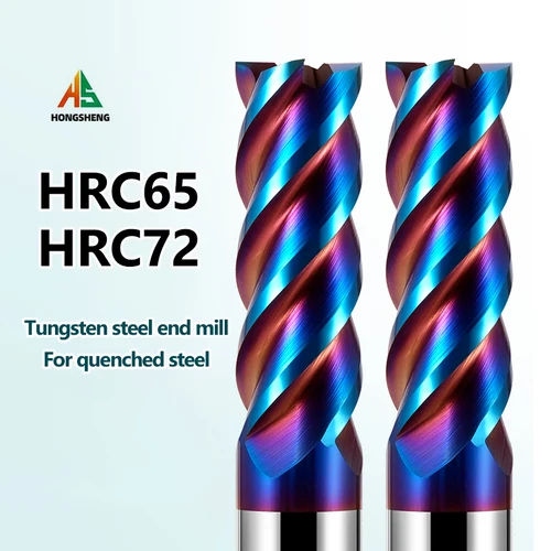 HRC65 HRC72 카바이드 밀링 커터, 1 2 4 6 8 10 12 14 16 20mm 밀링 커터, 4 플루트 합금 코팅 텅스텐 카바이드 밀링 커터 