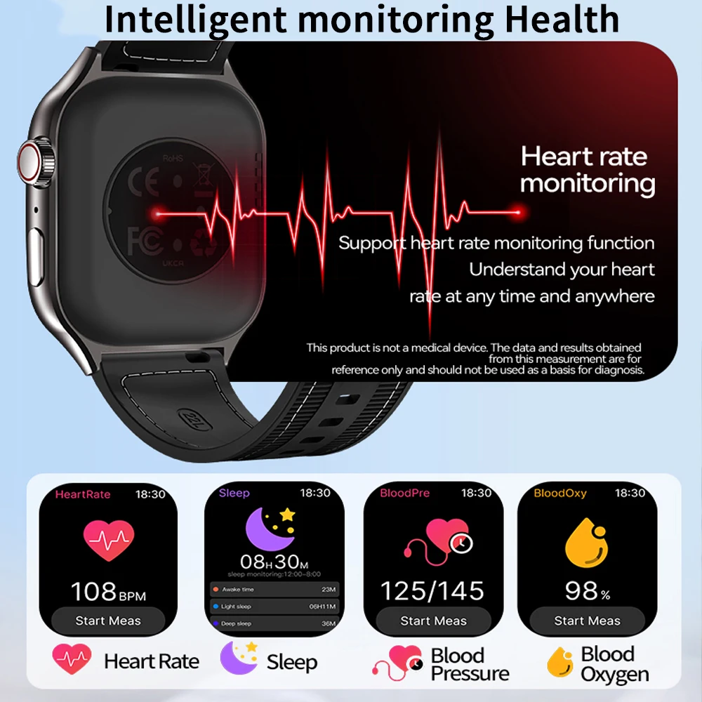 شاشة منحنية رياضية SmartWatch H7 2.01 شاشة الأكسجين في الدم بلوتوث الحديث الديناميكي lsland ساعة متعددة الرياضة في الهواء الطلق SmartWatch