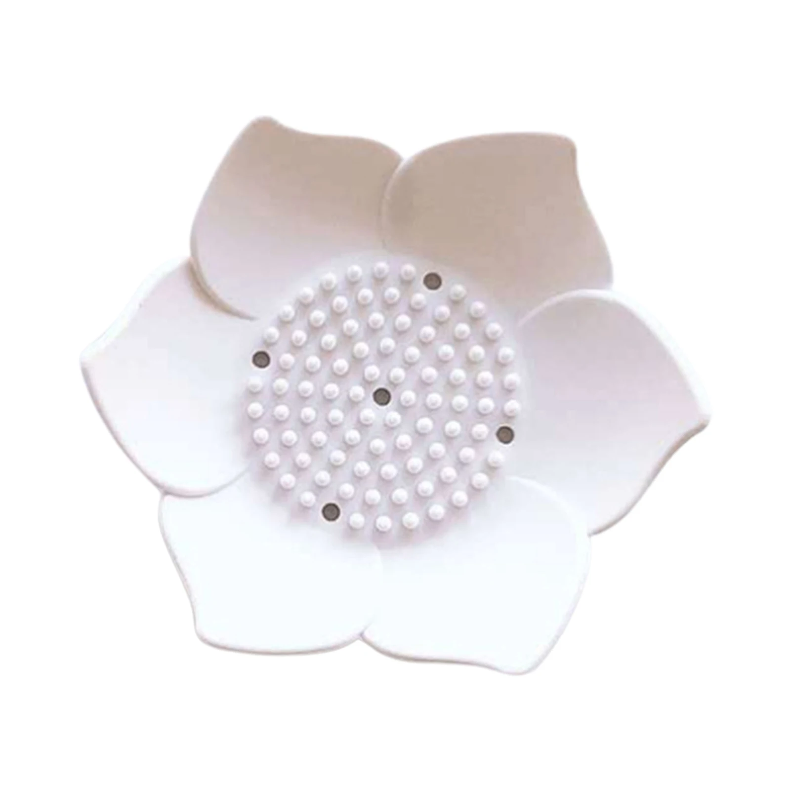 Lotus Flowers Soap Dish Non-Slip Bathroom Soap Tray With Drain Silicone Soap Dishes For Shower Bathroom Kitchen Sinks