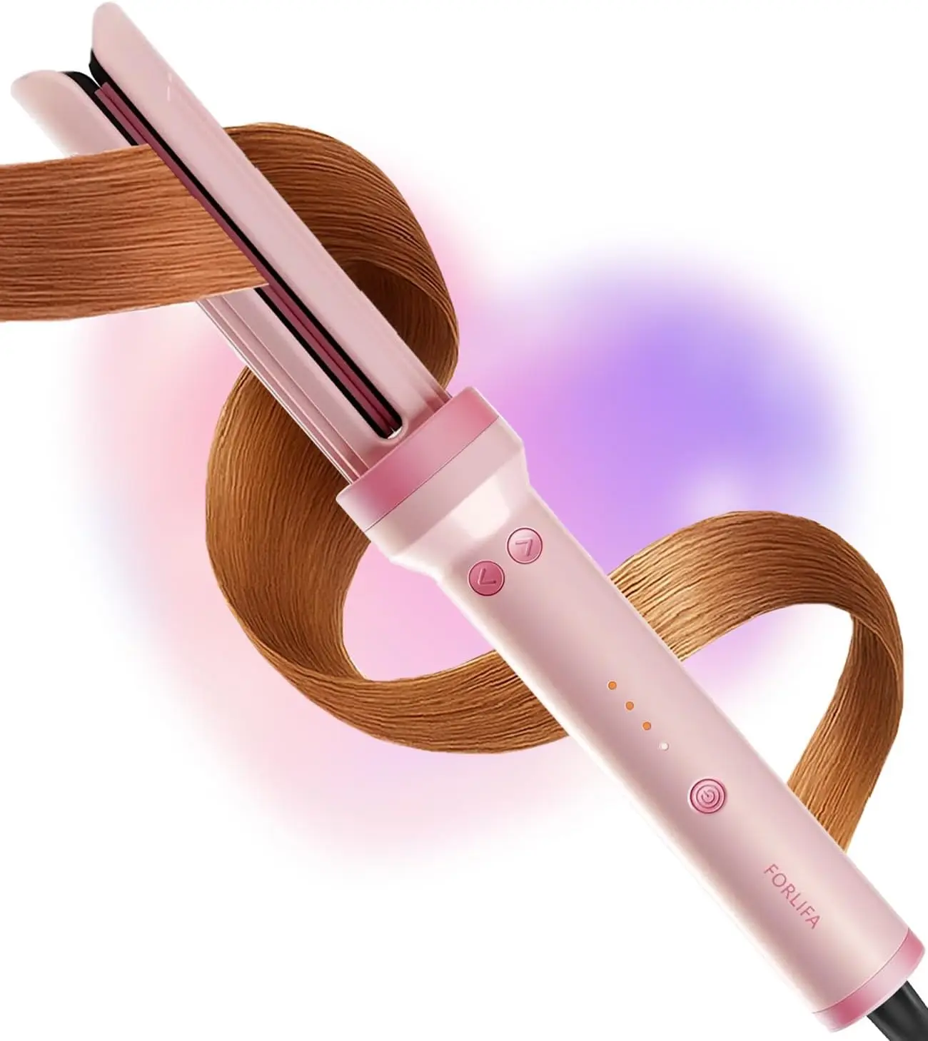 

Auto Curling Iron with Cool Airflow, 1.1B Negative Ions, Triple Hair Protect, Dual Voltage, 3-in-1 Curler