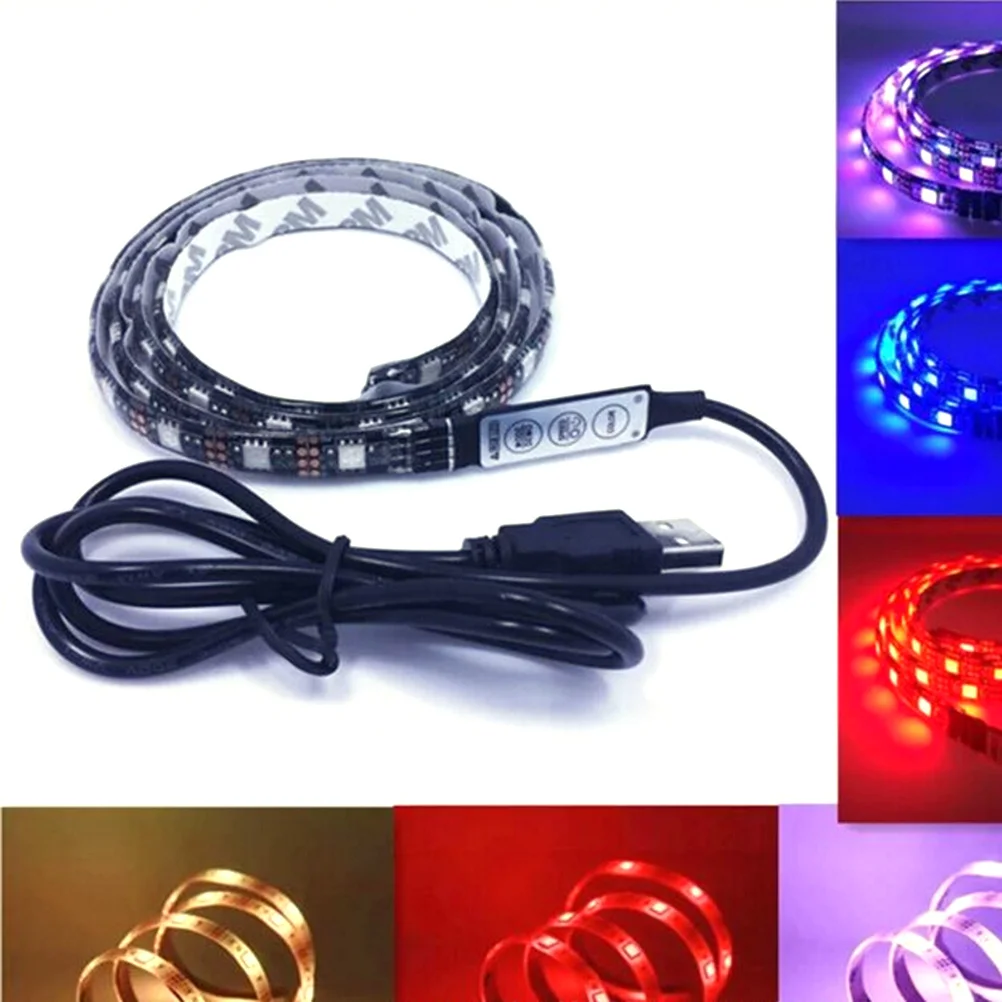 

2M 6.6Ft Usb Led Strip Light Waterproof Rgb 3528 60 Leds 5V Self-Adhesive Flexible Lamp For Indoor Outdoor Camping Fishing